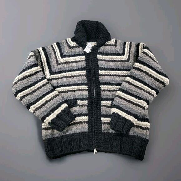 Todd Snyder x Kanata Hand Knit Jacket size XXL Black Grey NWT $698 Canada